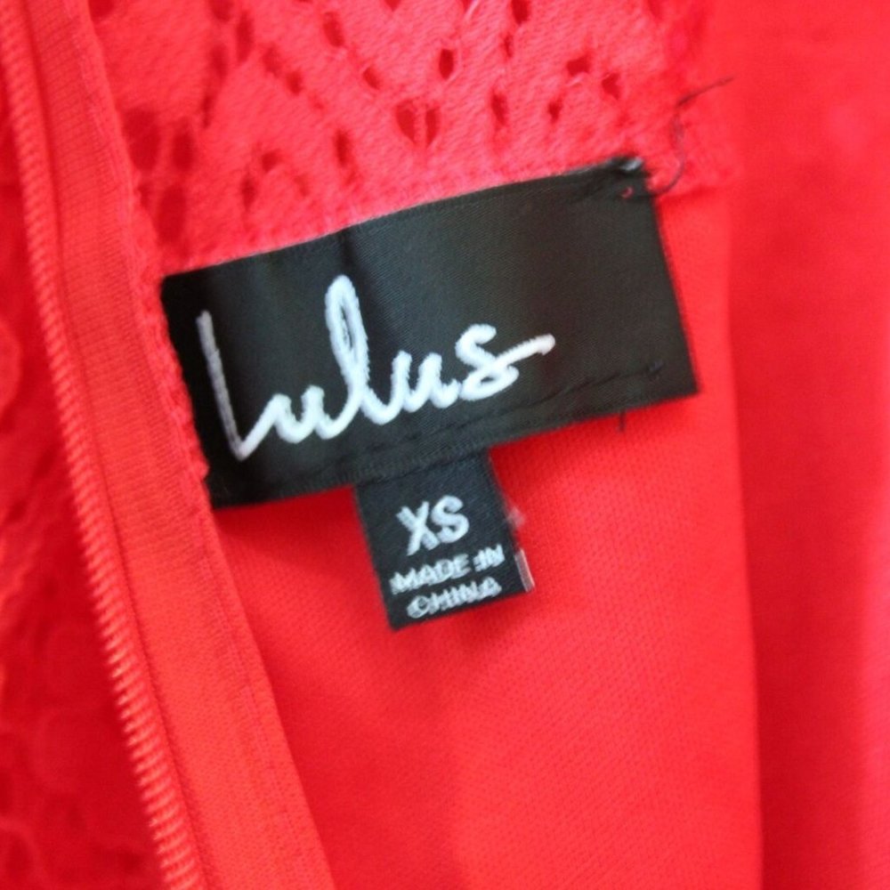 Lulus Appetite for Seduction Red Lace Long Sleeve Dress Women's Size XS H13441 - Picture 9 of 12